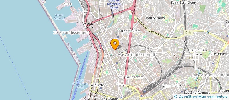 localisation de l'entreprise ISOLAT PEINT ETANCHE RAVALE REVETEMENT à MARSEILLE