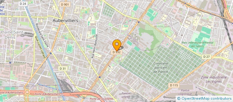 localisation de l'entreprise ISOLATION CLOISONS SECHES PLOMBERIE à AUBERVILLIERS