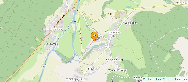 localisation de l'entreprise ISOLATION FRIGORIFIQUE 39  MONNET-LA-VILLE
