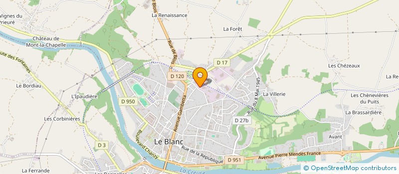 localisation de l'entreprise ISOLATION SERVICE SARL à LE BLANC