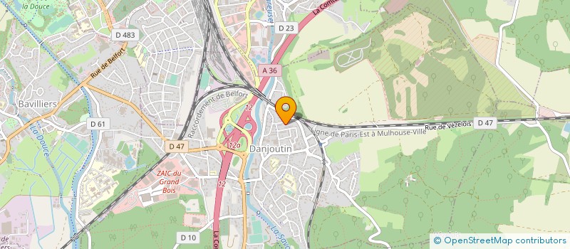 localisation de l'entreprise ISOLAXE à DANJOUTIN