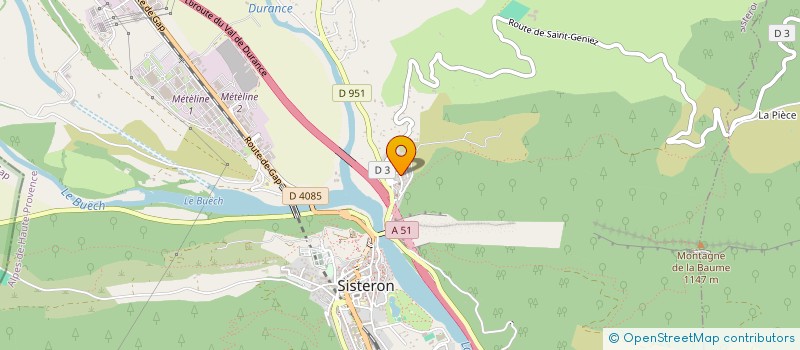 localisation de l'entreprise ISOLINE  SISTERON