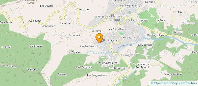 localisation de l'entreprise ISOLLELA à LE PLAN-DE-LA-TOUR