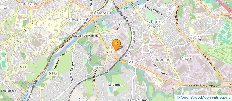 localisation de l'entreprise ISOLTEC à LIMOGES