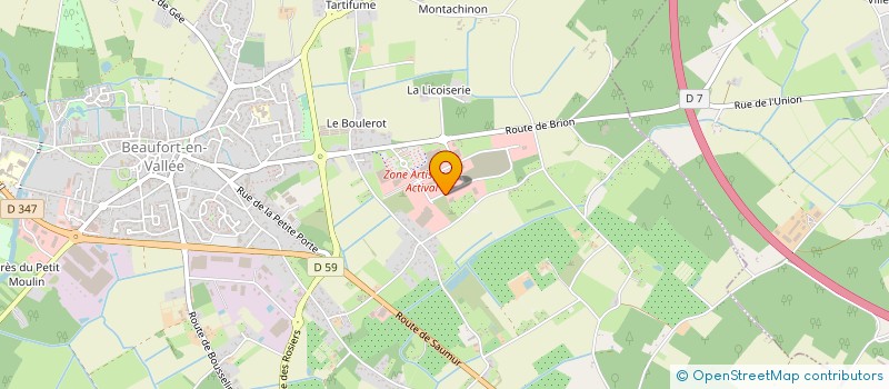 localisation de l'entreprise ISOLTOP GRAND OUEST à BEAUFORT-EN-ANJOU