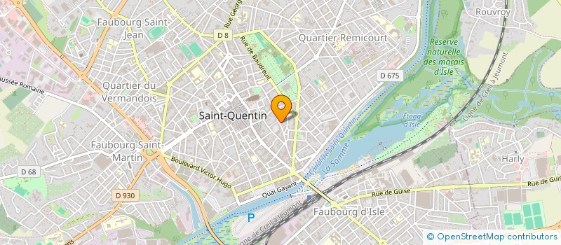 localisation de l'entreprise ISOLVITRE à SAINT-QUENTIN