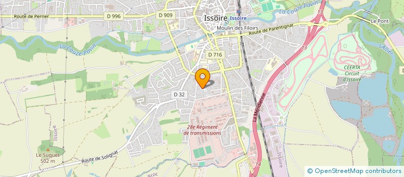 localisation de l'entreprise ISOMUR  ISSOIRE