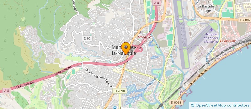 localisation de l'entreprise ISONELLE MARKETING  MANDELIEU-LA-NAPOULE