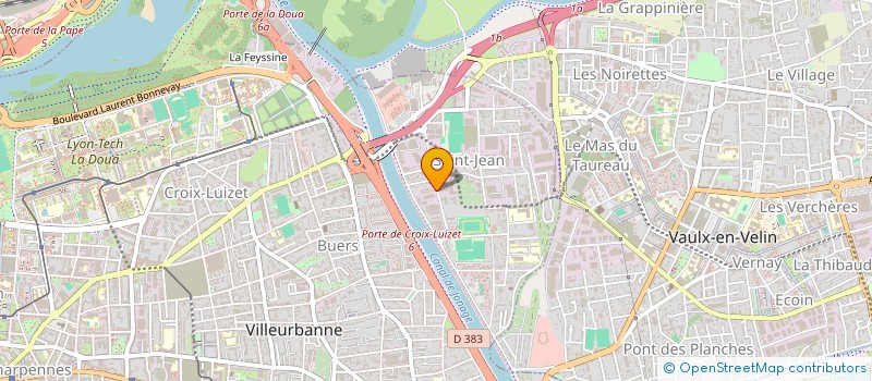 localisation de l'entreprise ISONET  VILLEURBANNE