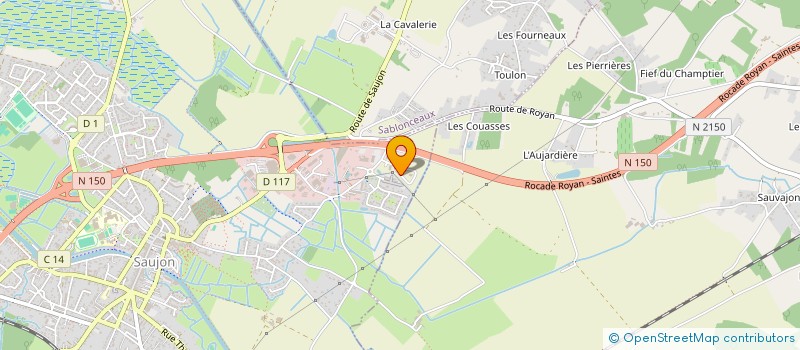 localisation de l'entreprise ISONEUF à SAUJON