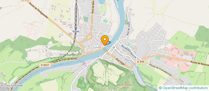 localisation de l'entreprise ISOPAC SA à GIVET