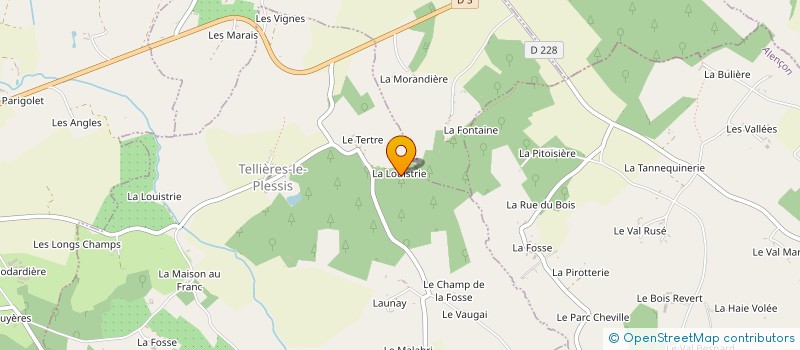 localisation de l'entreprise ISOPE ENVIRONNEMENT à TELLIERES-LE-PLESSIS