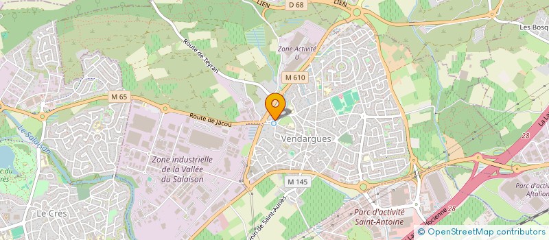 localisation de l'entreprise ISOPLAC à VENDARGUES