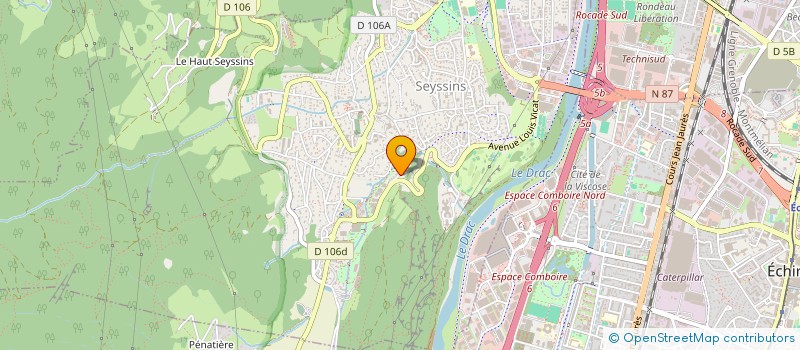 localisation de l'entreprise ISOPLAC DECO à SEYSSINS