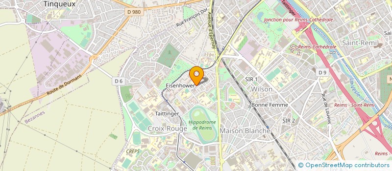 localisation de l'entreprise ISOPRO NORD EST à REIMS