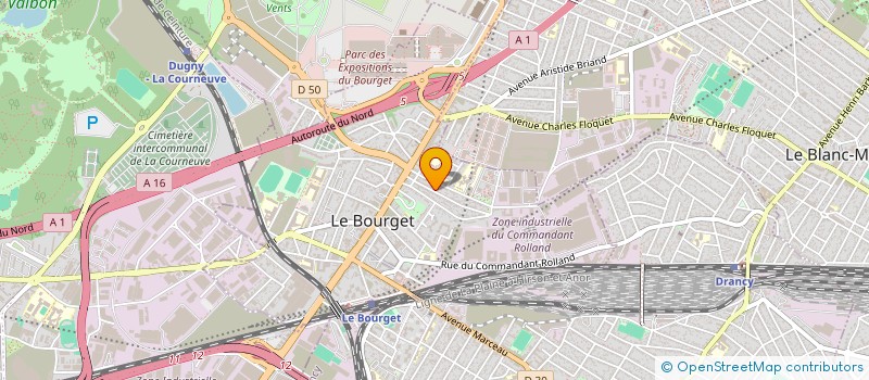 localisation de l'entreprise ISOREX à LE BOURGET