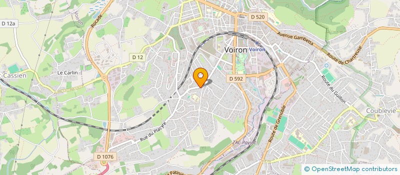 localisation de l'entreprise ISORGA à VOIRON