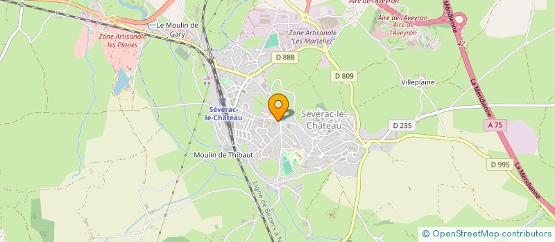 localisation de l'entreprise ISOSAM2  SEVERAC D'AVEYRON