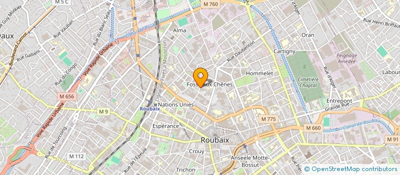 localisation de l'entreprise ISOSTONE à ROUBAIX
