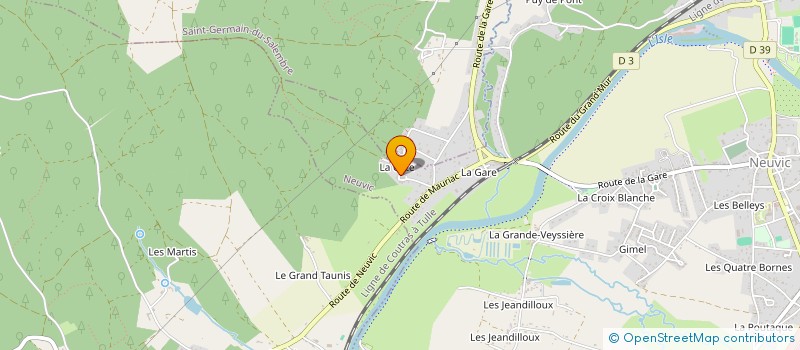 localisation de l'entreprise ISOTEC BERNARD PRIOSET à NEUVIC