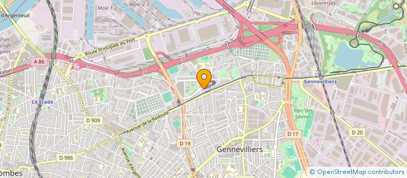 localisation de l'entreprise ISOTECH BATIMENT à GENNEVILLIERS