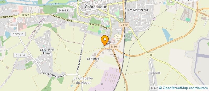 localisation de l'entreprise ISOVAL 28 à CHATEAUDUN