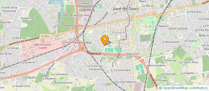 localisation de l'entreprise ISOVALOIRE à JOUE-LES-TOURS