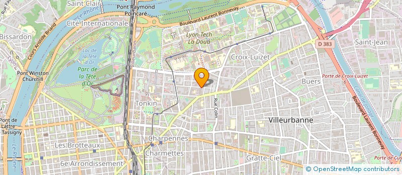 localisation de l'entreprise ISPACK à VILLEURBANNE