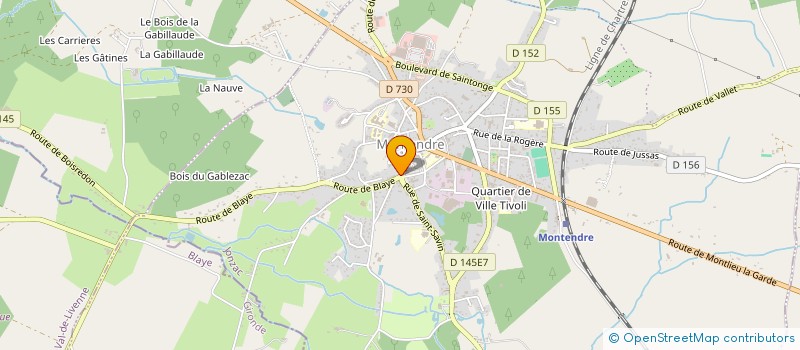 localisation de l'entreprise ISPADO à MONTENDRE