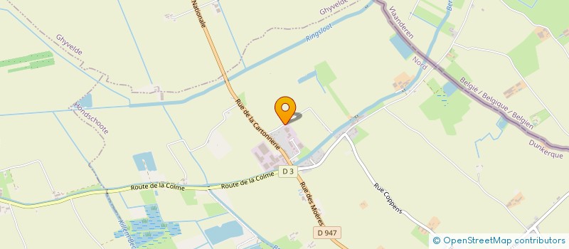 localisation de l'entreprise ISPO  HONDSCHOOTE