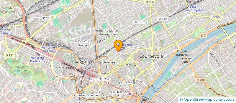 localisation de l'entreprise ISPROJECT CONSEIL à COURBEVOIE