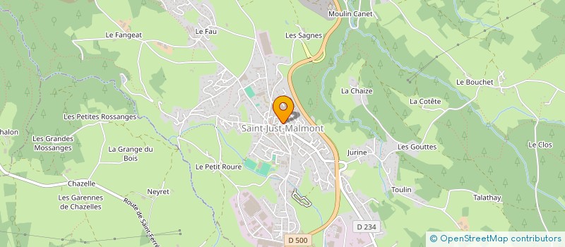 localisation de l'entreprise ISRA  SAINT-JUST-MALMONT