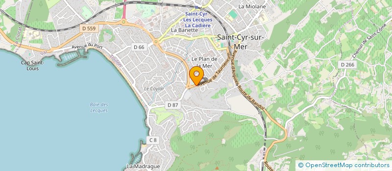 localisation de l'entreprise ISSARD CONSTRUCTION à SAINT-CYR-SUR-MER