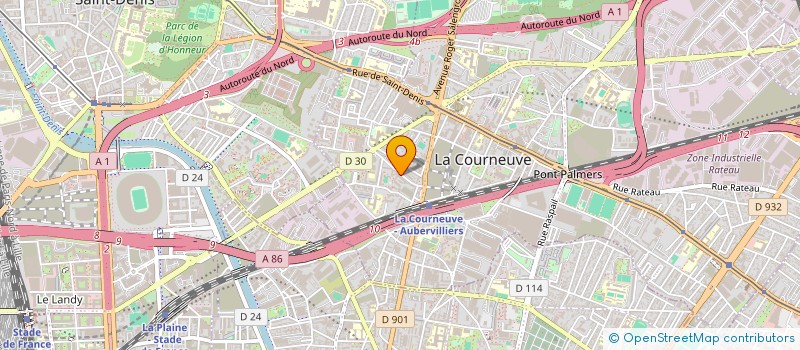 localisation de l'entreprise ISSFOF EXPRESS à LA COURNEUVE