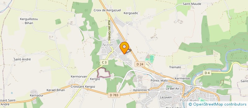 localisation de l'entreprise ISSHO JAZZ  PONT-AVEN