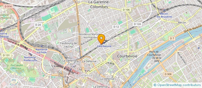 localisation de l'entreprise ISSRA FOOD à COURBEVOIE