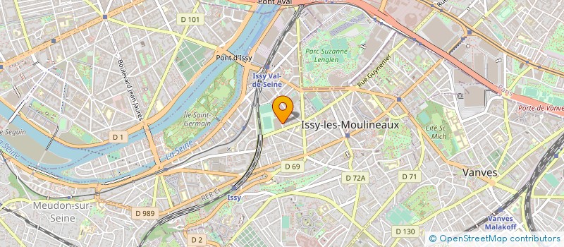 localisation de l'entreprise ISSY LES MOULINEAUX BADMINTON CLUB à ISSY-LES-MOULINEAUX