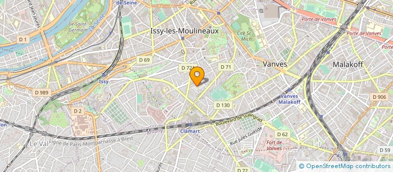 localisation de l'entreprise ISSY SPORT SANTE à ISSY-LES-MOULINEAUX