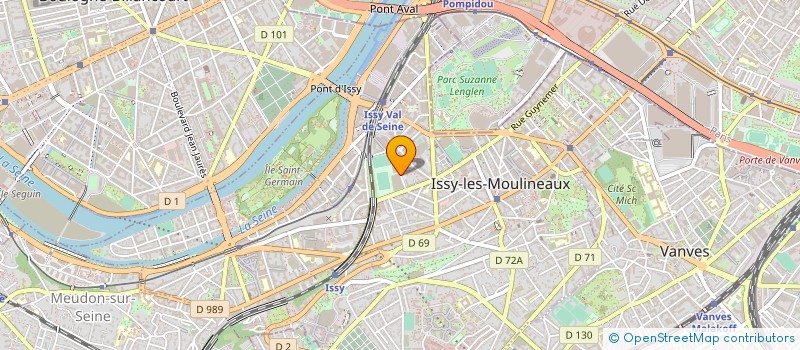 localisation de l'entreprise ISSY VELO-CLUB à ISSY-LES-MOULINEAUX