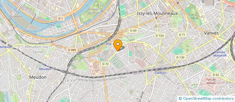 localisation de l'entreprise ISSYCOM à ISSY-LES-MOULINEAUX