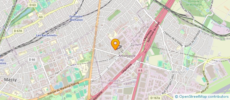 localisation de l'entreprise ISTA à ANTONY