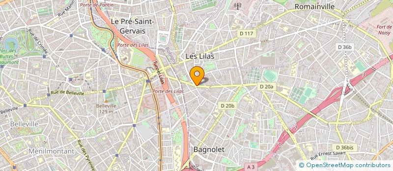 localisation de l'entreprise ISTAV à LES LILAS