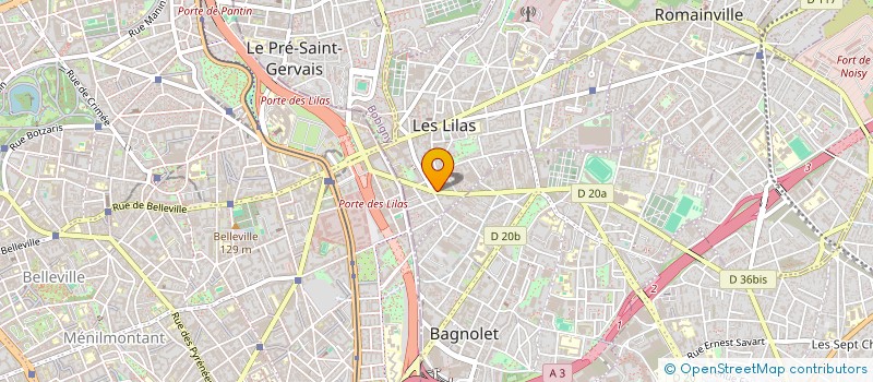 localisation de l'entreprise ISTAV AUDIT à LES LILAS