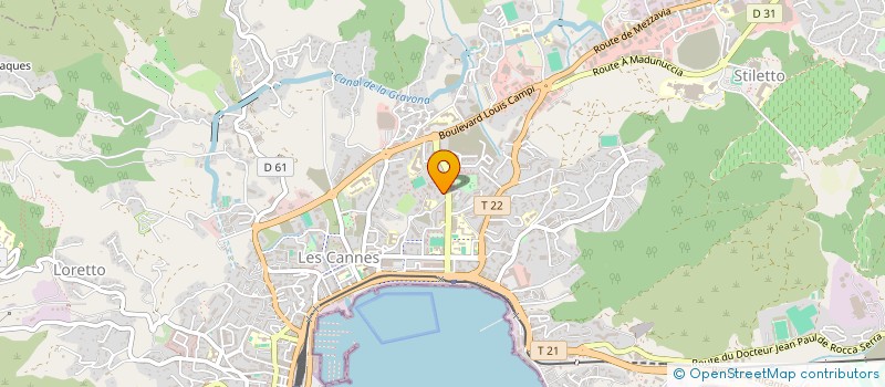 localisation de l'entreprise ISULA CARE  AJACCIO