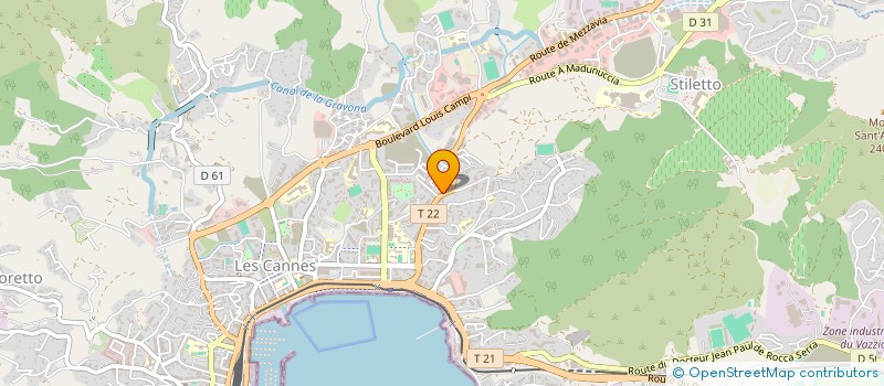 localisation de l'entreprise ISULA DISTRIBUTION à AJACCIO