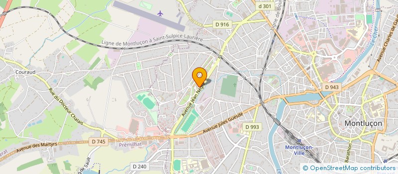 localisation de l'entreprise ISWEB à MONTLUCON