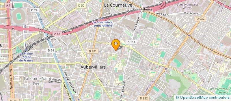 localisation de l'entreprise ITALIA DESIGN DECO  AUBERVILLIERS