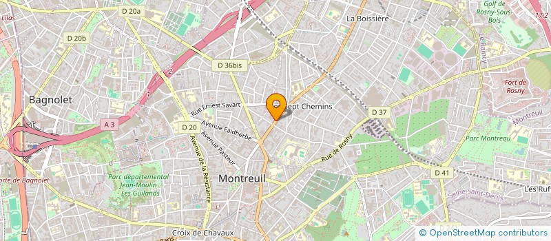 localisation de l'entreprise ITC FRANCE (INDUSTRIE TEXTILE CONSEIL) à MONTREUIL