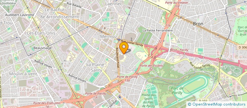 localisation de l'entreprise ITC4D à BRON