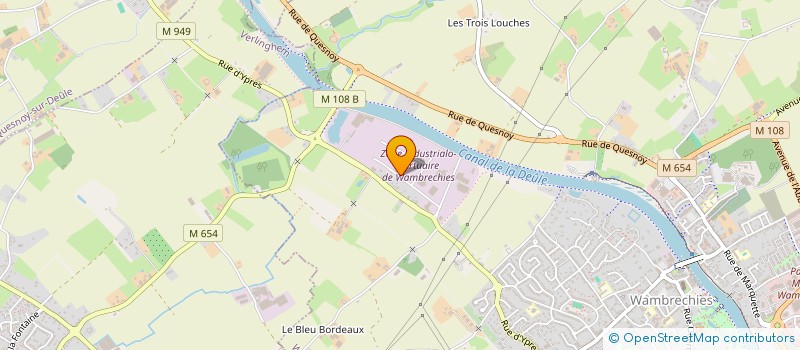 localisation de l'entreprise ITE ENERGIE (INSTALLATION TUYAUTERIE ELECTRICITE) à WAMBRECHIES